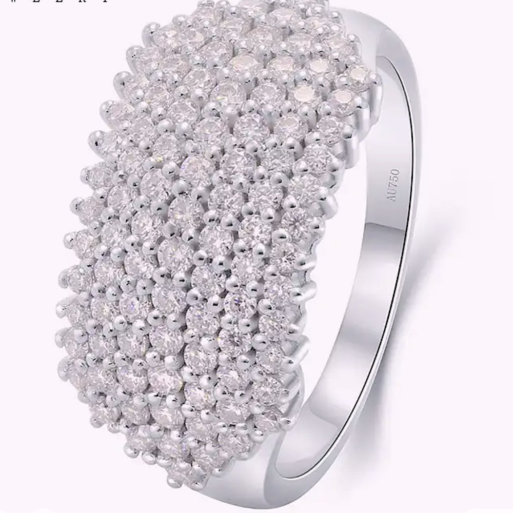 Cluster diamond statement ring - Picture 3 of 6